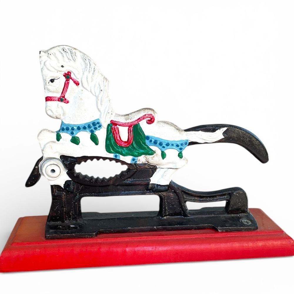 Vintage cast iron horse nutcracker